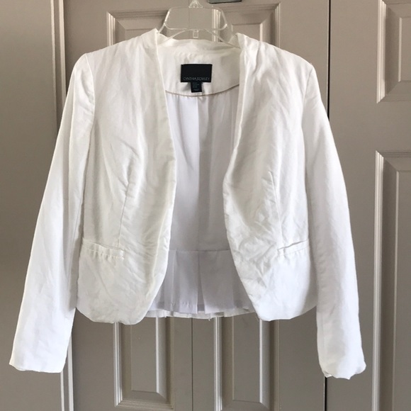 short white linen jacket